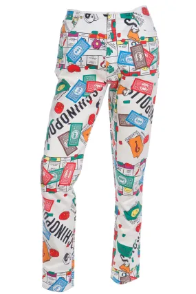 1990s Moschino Monopoly Theme Novelty Pants Moschinopoly Jeans