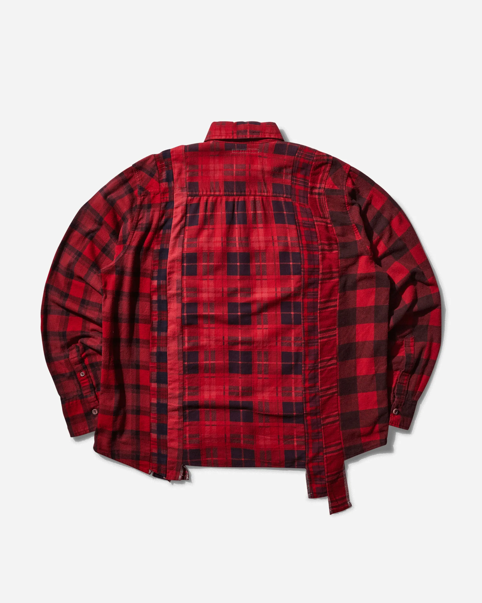 7 Cuts Flannel Shirt Over Dye Red