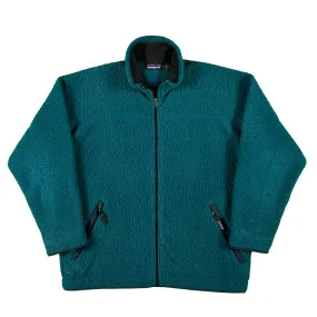 90s Patagonia Aqua Green Deep Pile Fleece Jacket- L