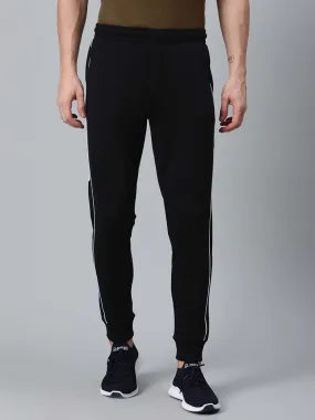 Alcis Men Black Slim Fit Solid Joggers