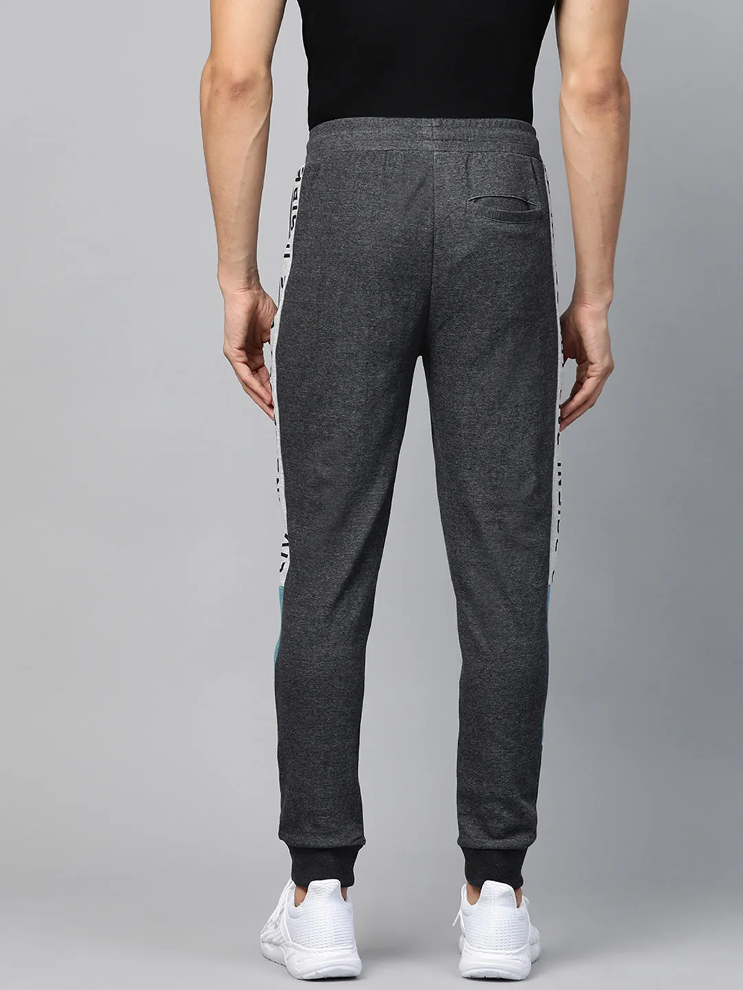 Alcis Men Charcoal Grey Solid Outdoor Joggers