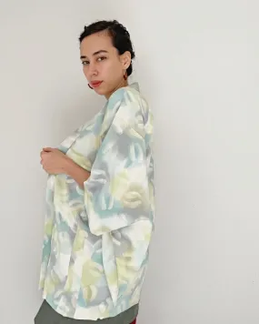 Aqua green ombre Haori Kimono Jacket