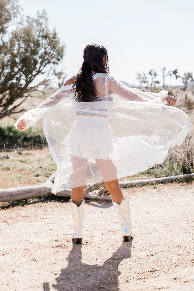 Bad Blood White Embellished Kimono FINAL SALE