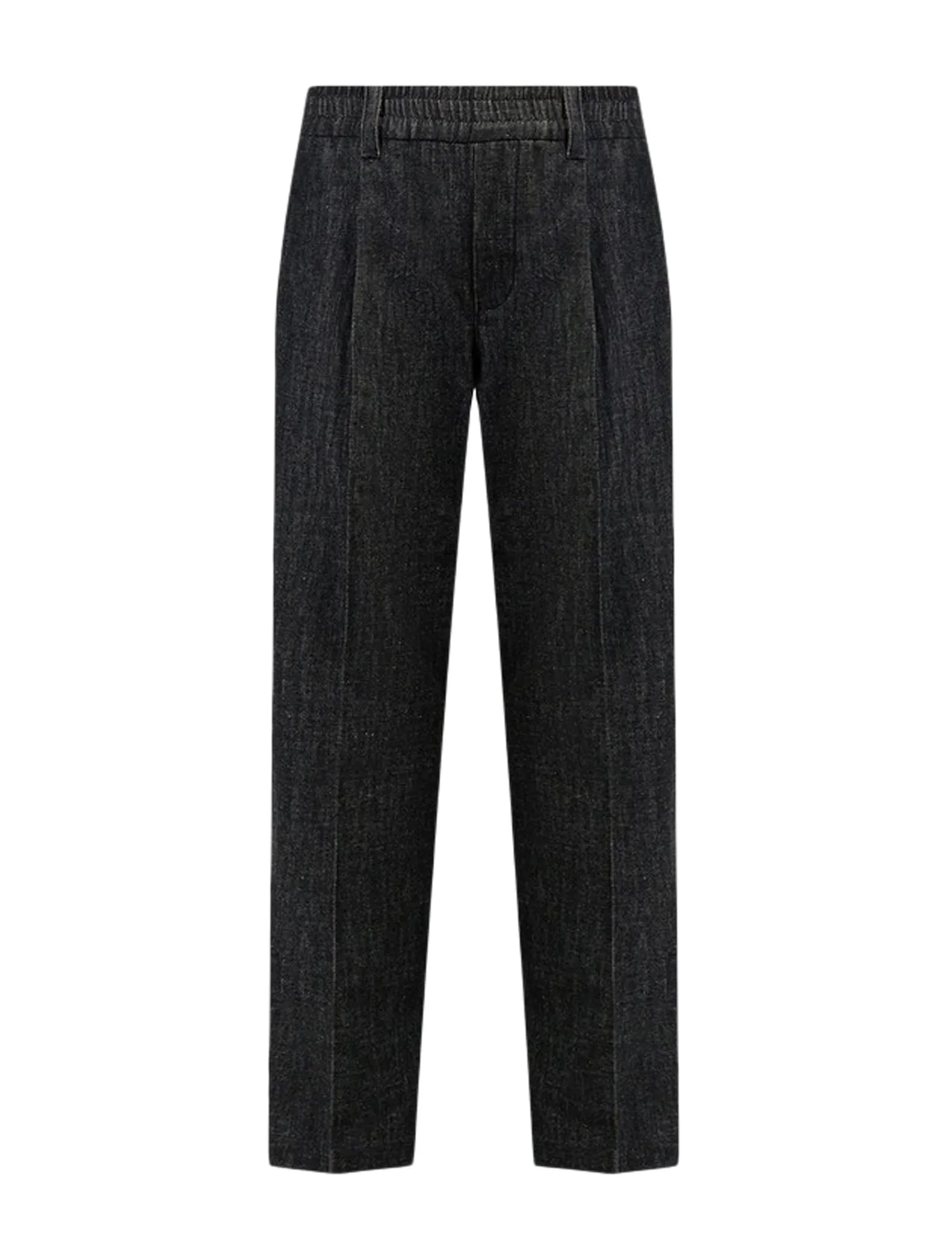 Baggy trousers in Dark Polished denim with Shiny Loop Details