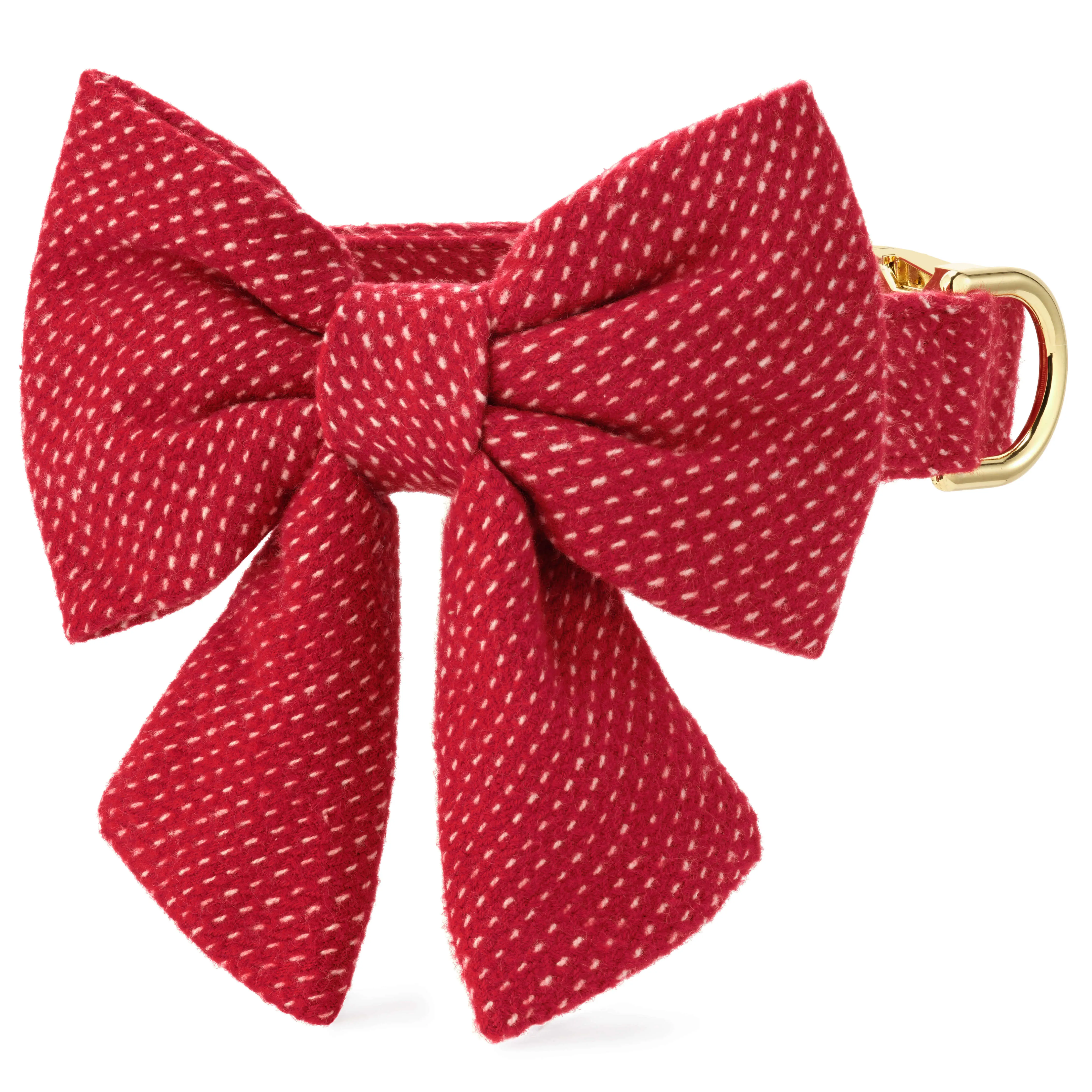 Berry Stitch Flannel Lady Bow Collar