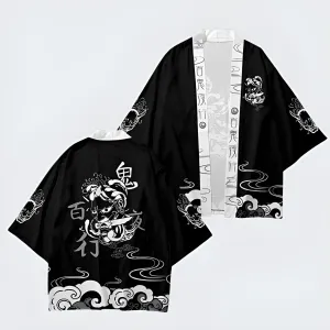 Black and White Kimono