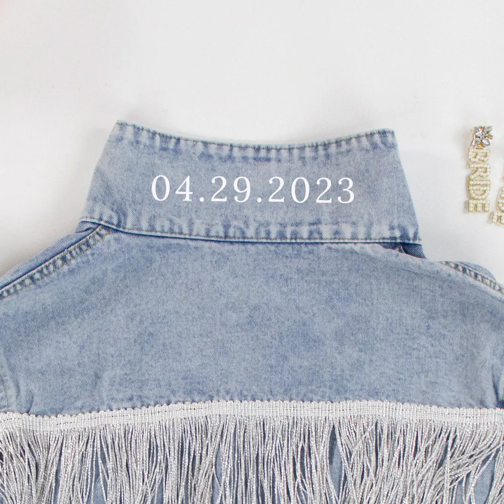 (Blue Fringe) Bride Jean Jacket