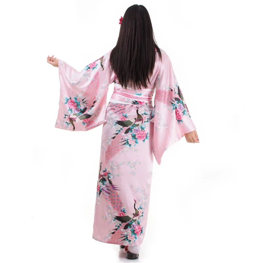 Blush Rose Japanese Traditional Kimono Naomi