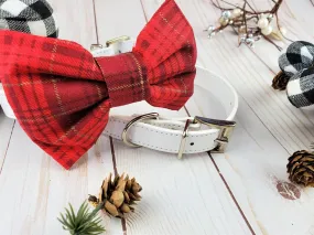 Bowtie Collar | Red Plaid Christmas