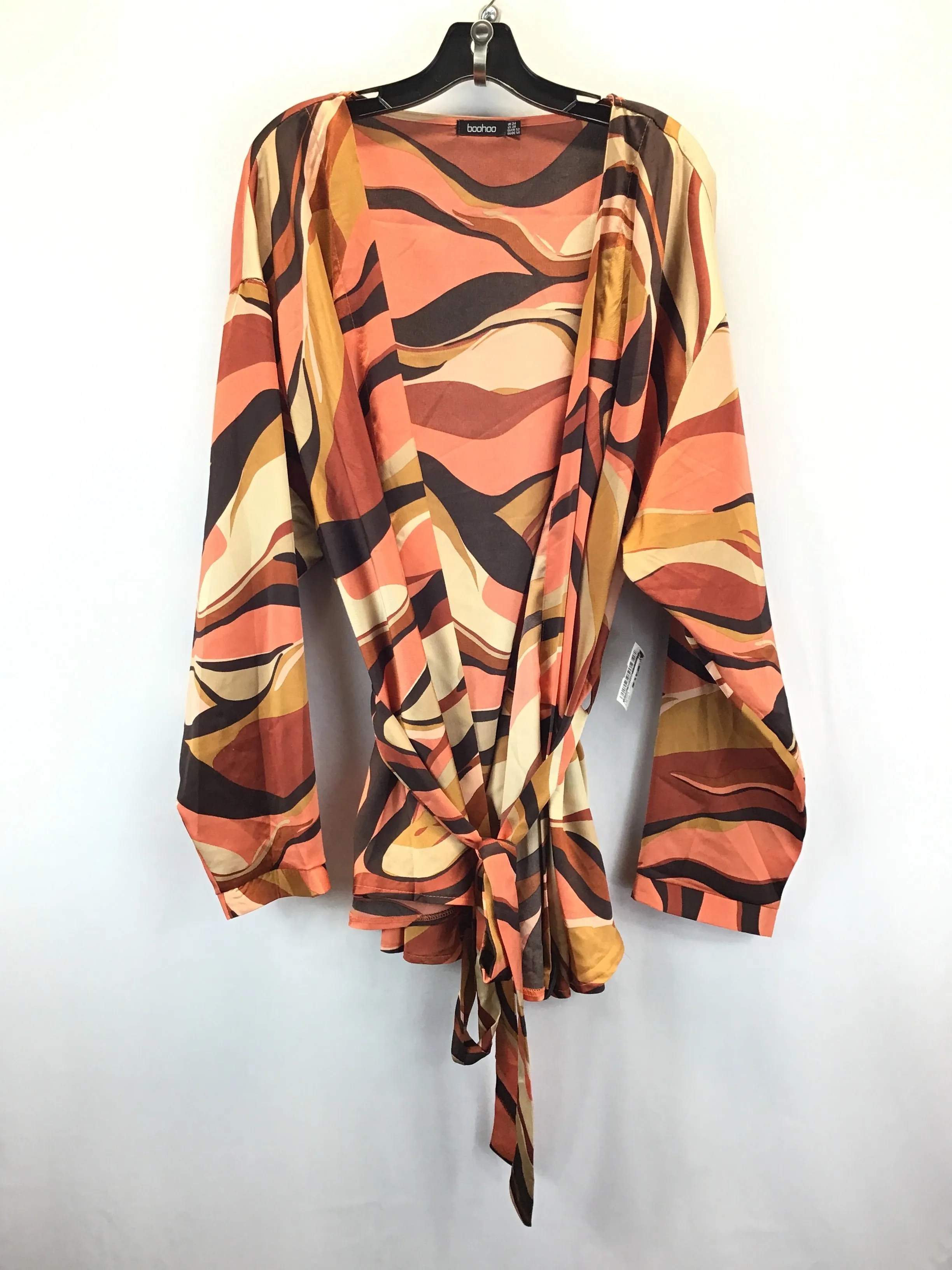 Brown & Orange Kimono Boohoo Boutique, Size 20