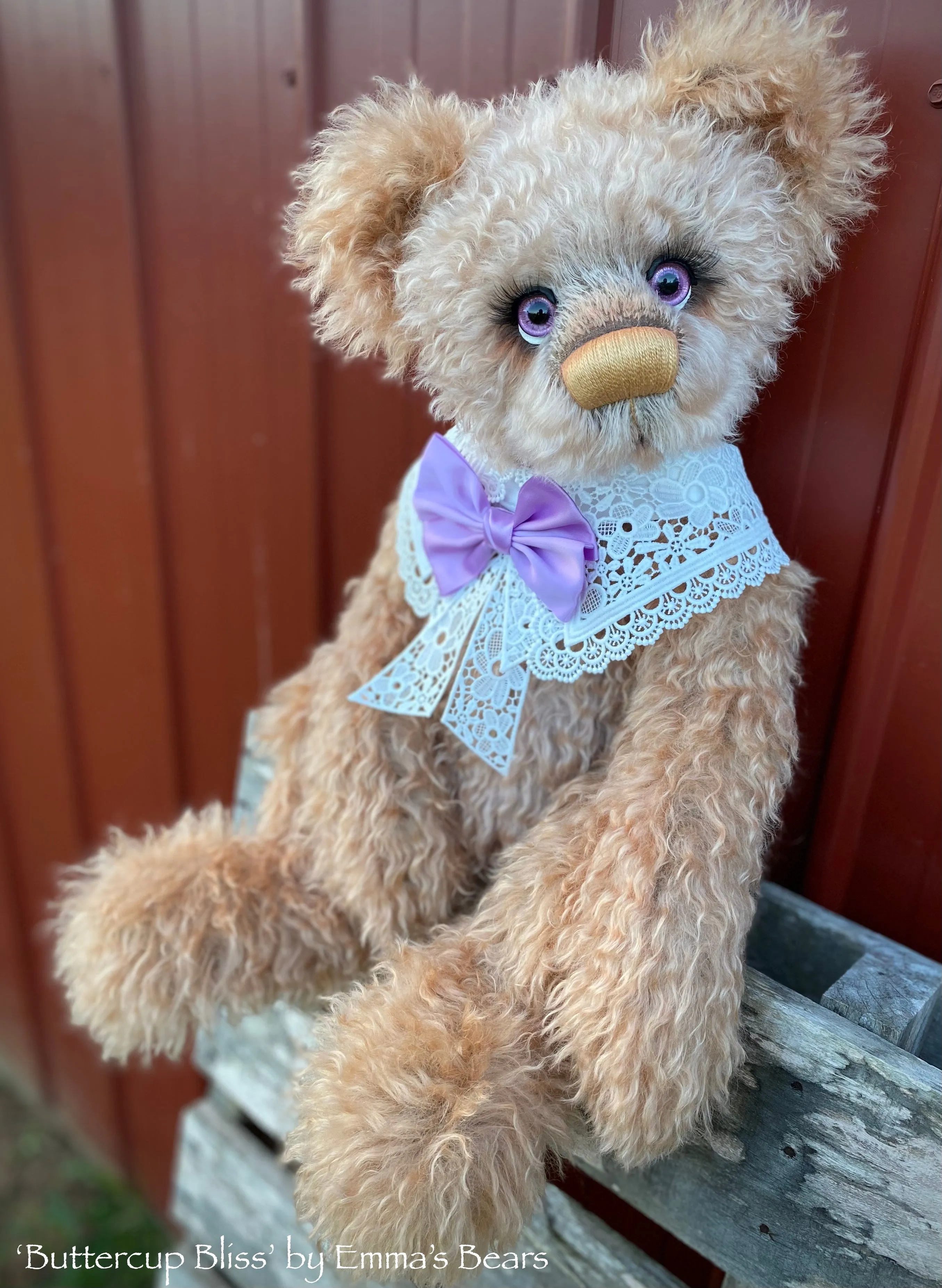 Buttercup Bliss - 23" Hand Dyed Curlylocks Mohair Artist Bear by Emma's Bears - OOAK