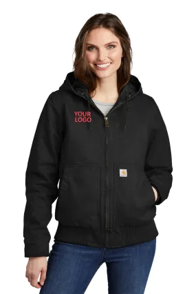 Carhartt Womens Washed Duck Custom Jackets, Black