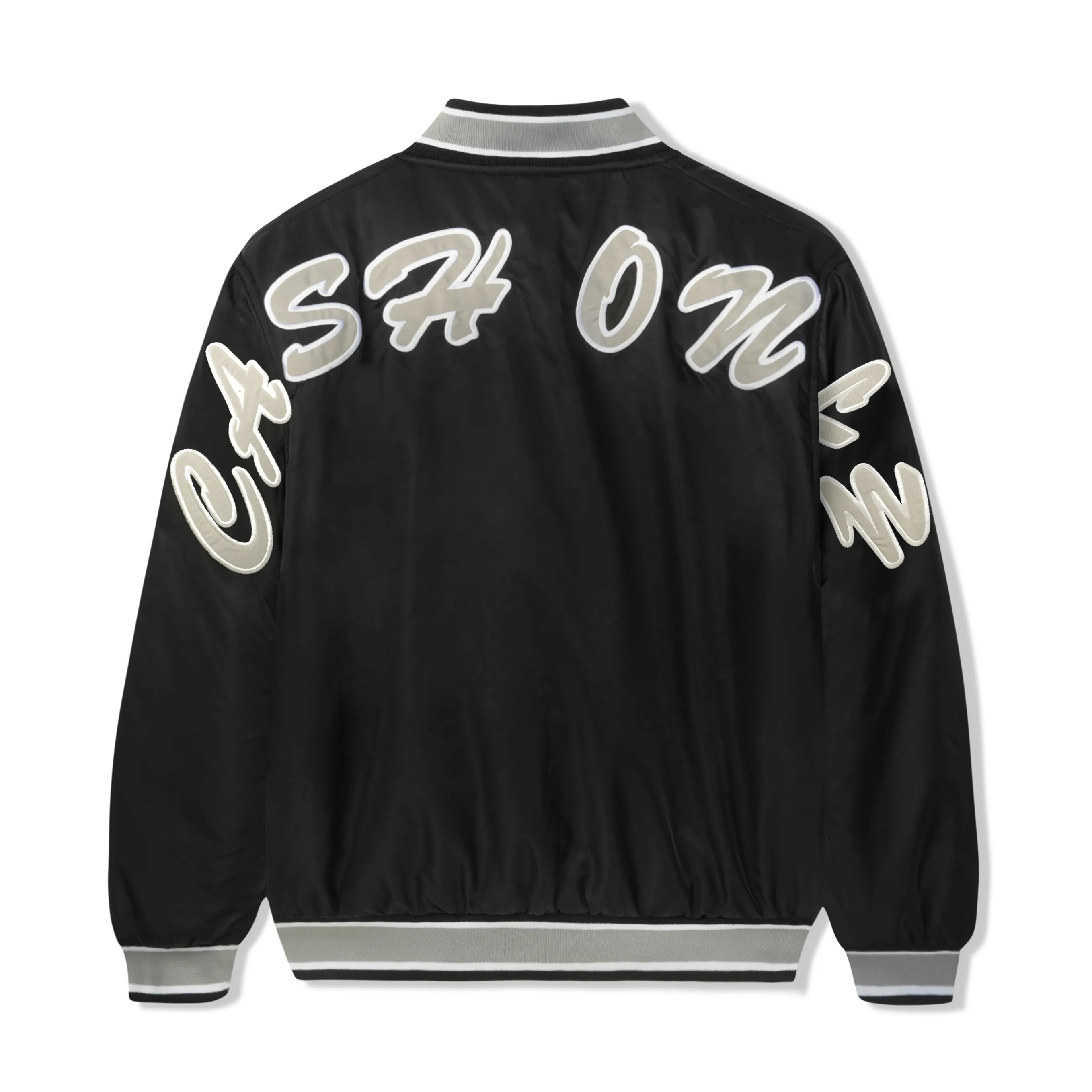 Cash Only Spell Out Bomber Jacket