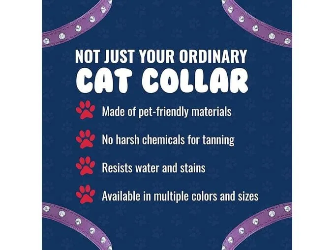 Cat Collar, Cat Face Pattern 10Mmx20-30Cm