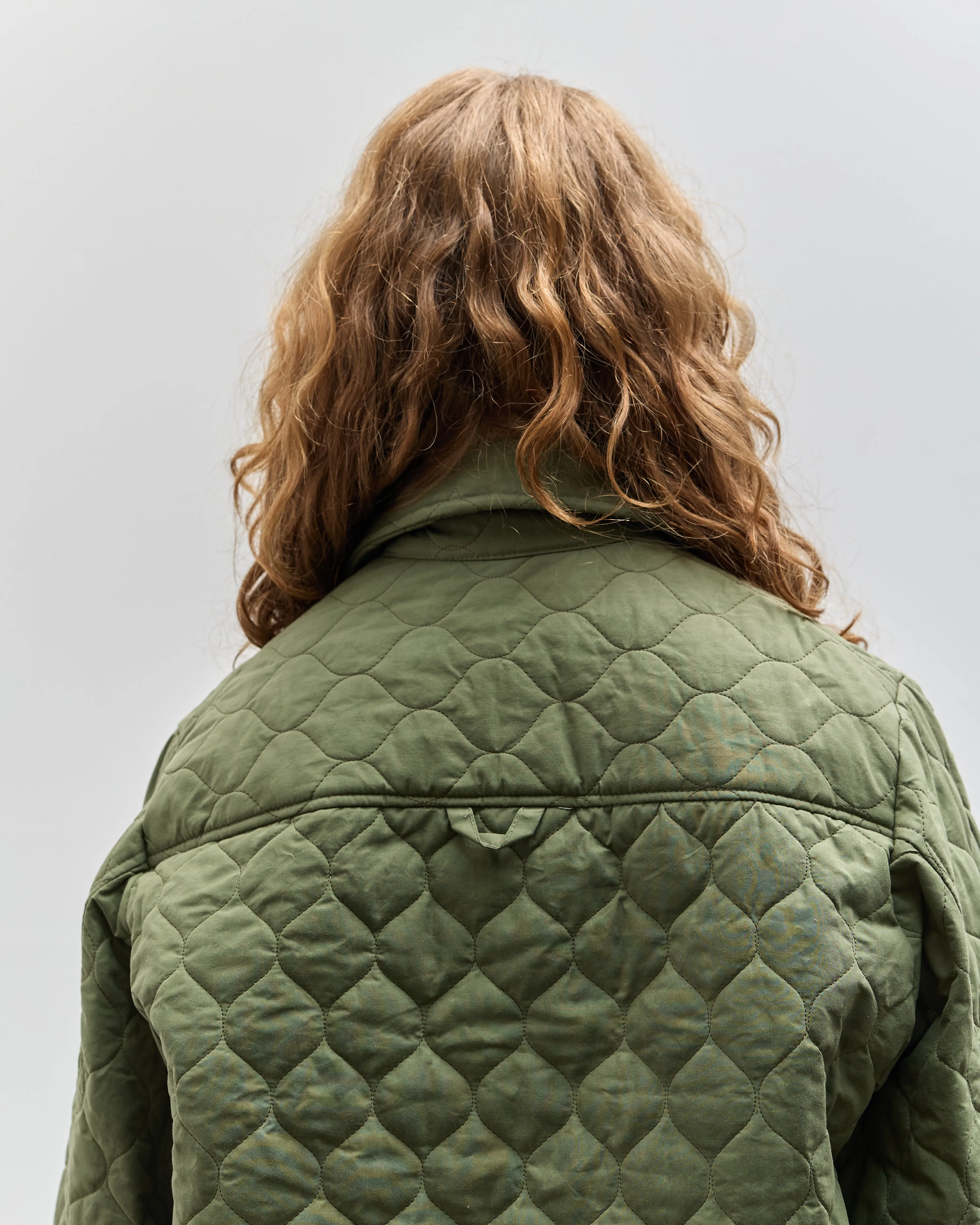 Cawley Quilted Oilskin Alfie Jacket, Army