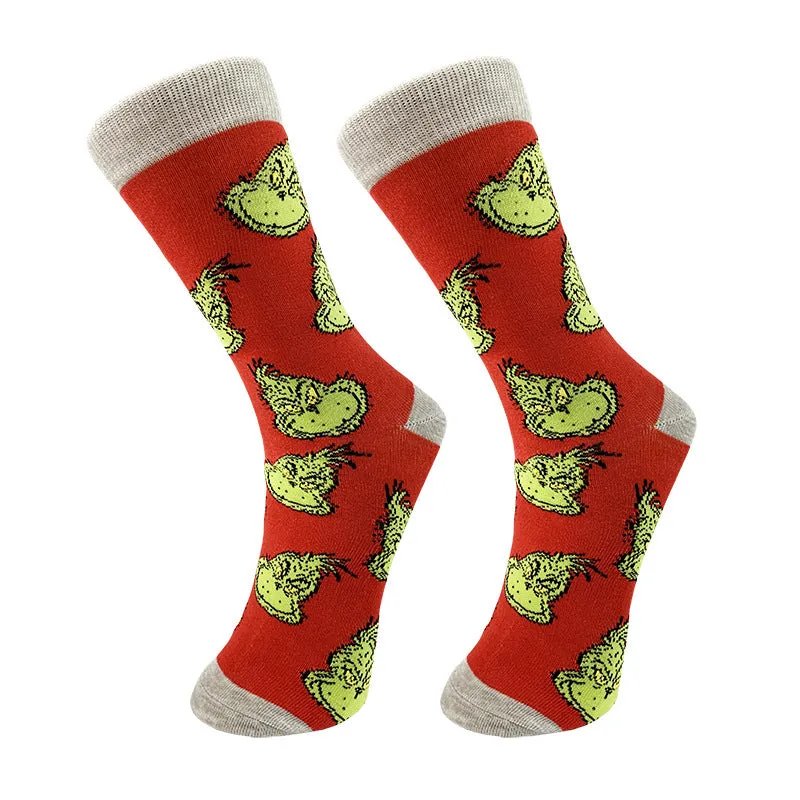 🎅Christmas Sale🎄 Grinch Knit Socks for Men and Women