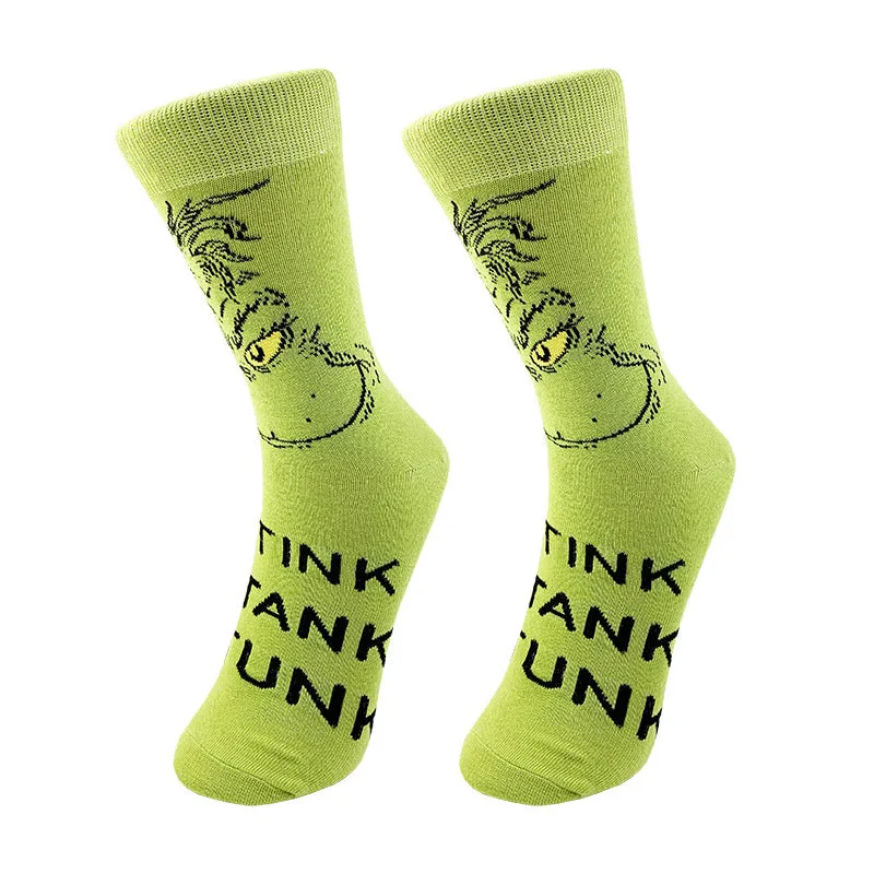 🎅Christmas Sale🎄 Grinch Knit Socks for Men and Women