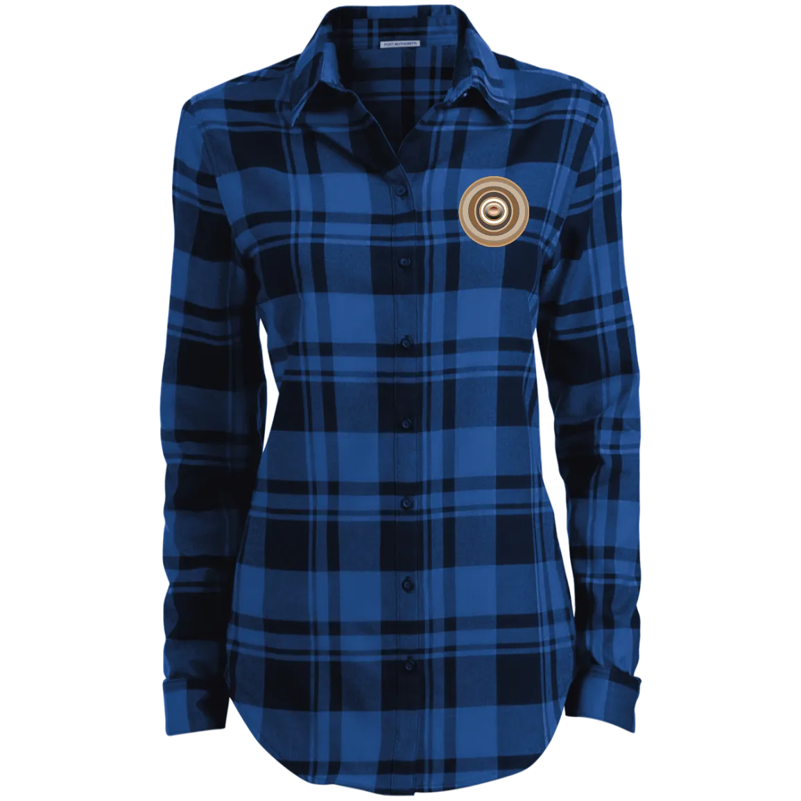 circles of the browns LW668 Port Authority Ladies' Plaid Flannel Tunic