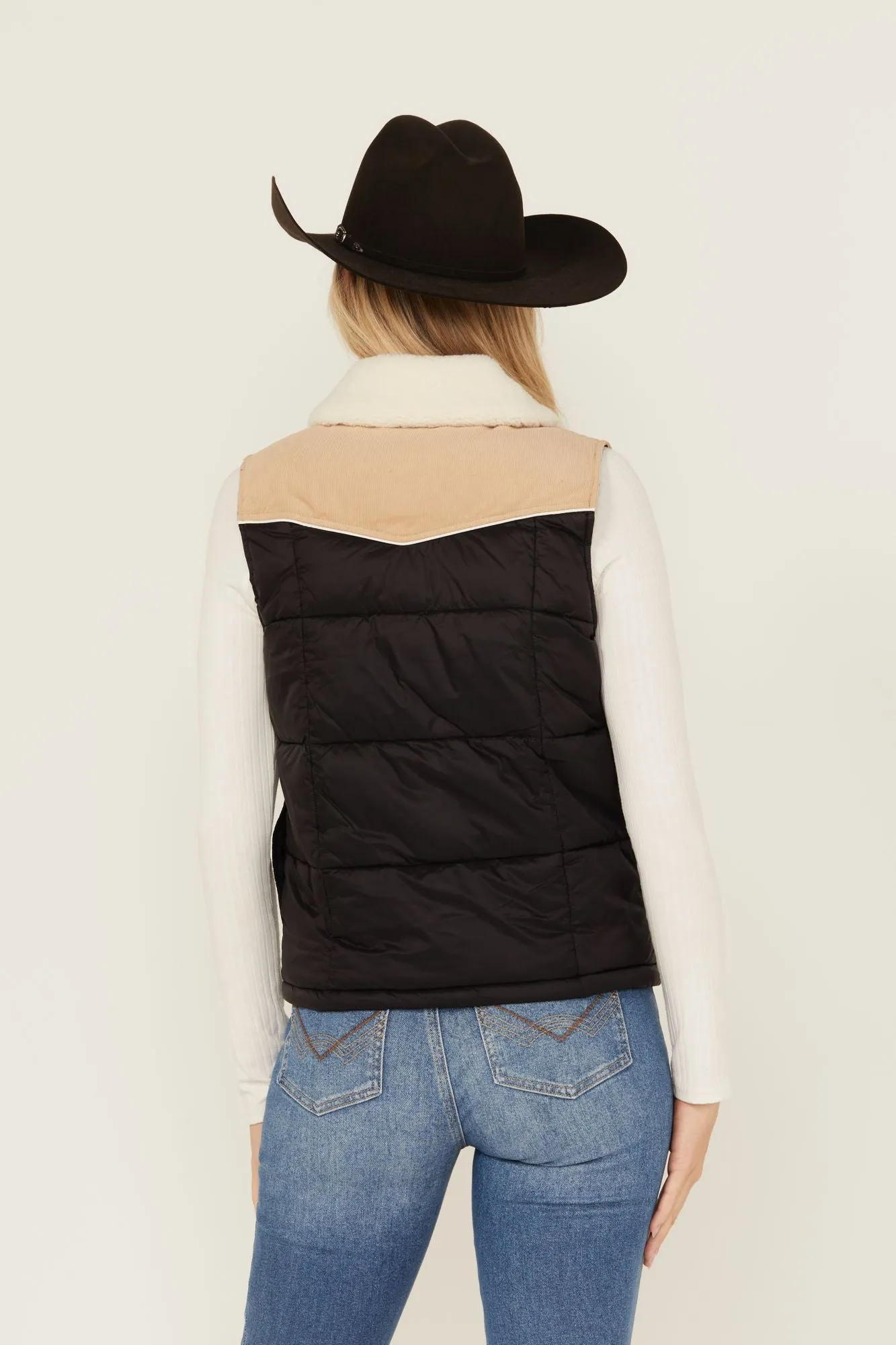 Color Block Puffer Vest