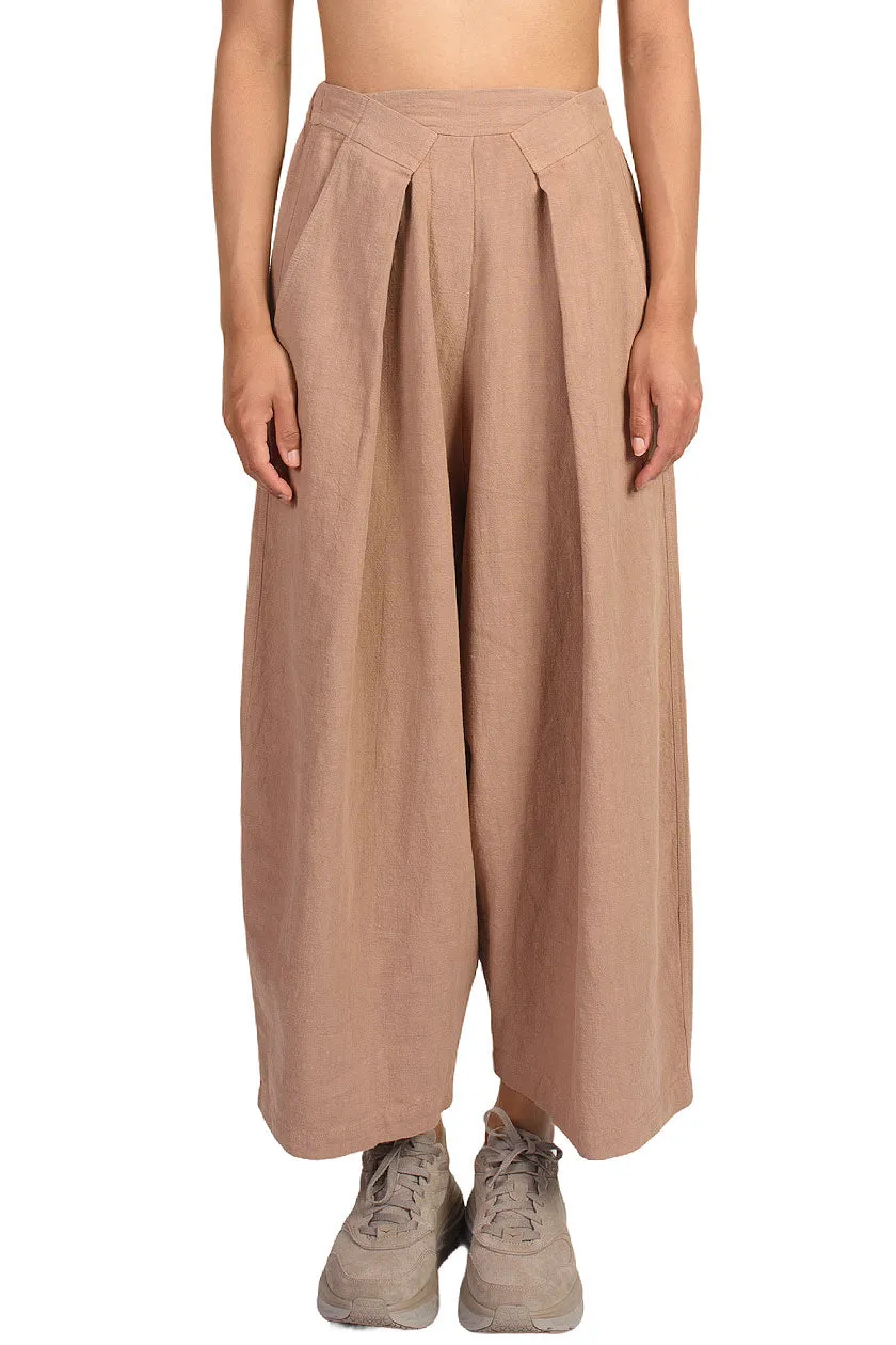 Cork Pleat Front Ramie Pants