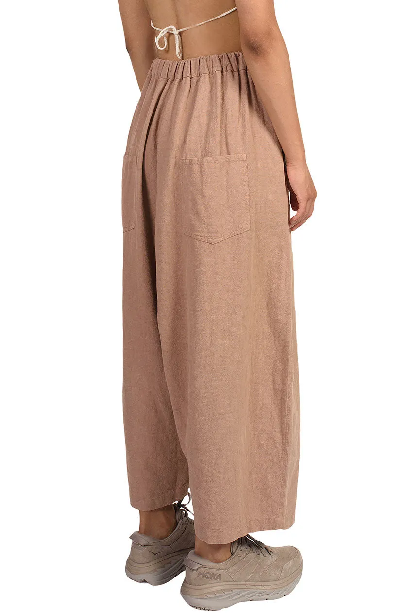 Cork Pleat Front Ramie Pants