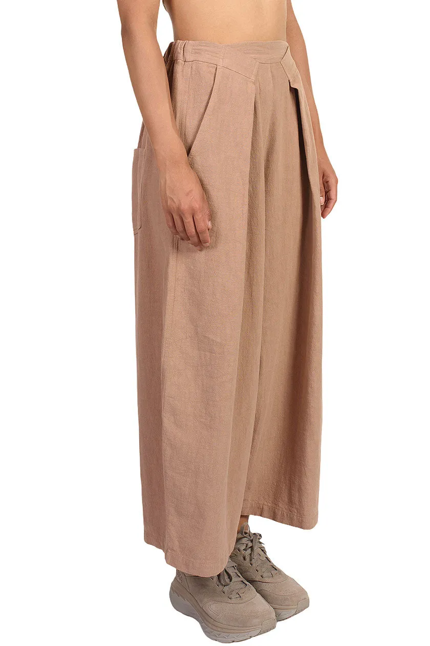 Cork Pleat Front Ramie Pants