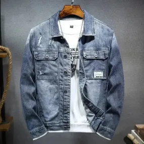 Denim Coat Men's Ins Trendy Loose Plus Size Men's Jeans Jacket