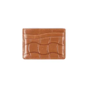 Dime MTL Classic Quilted Leather Card Holder Butterscotch