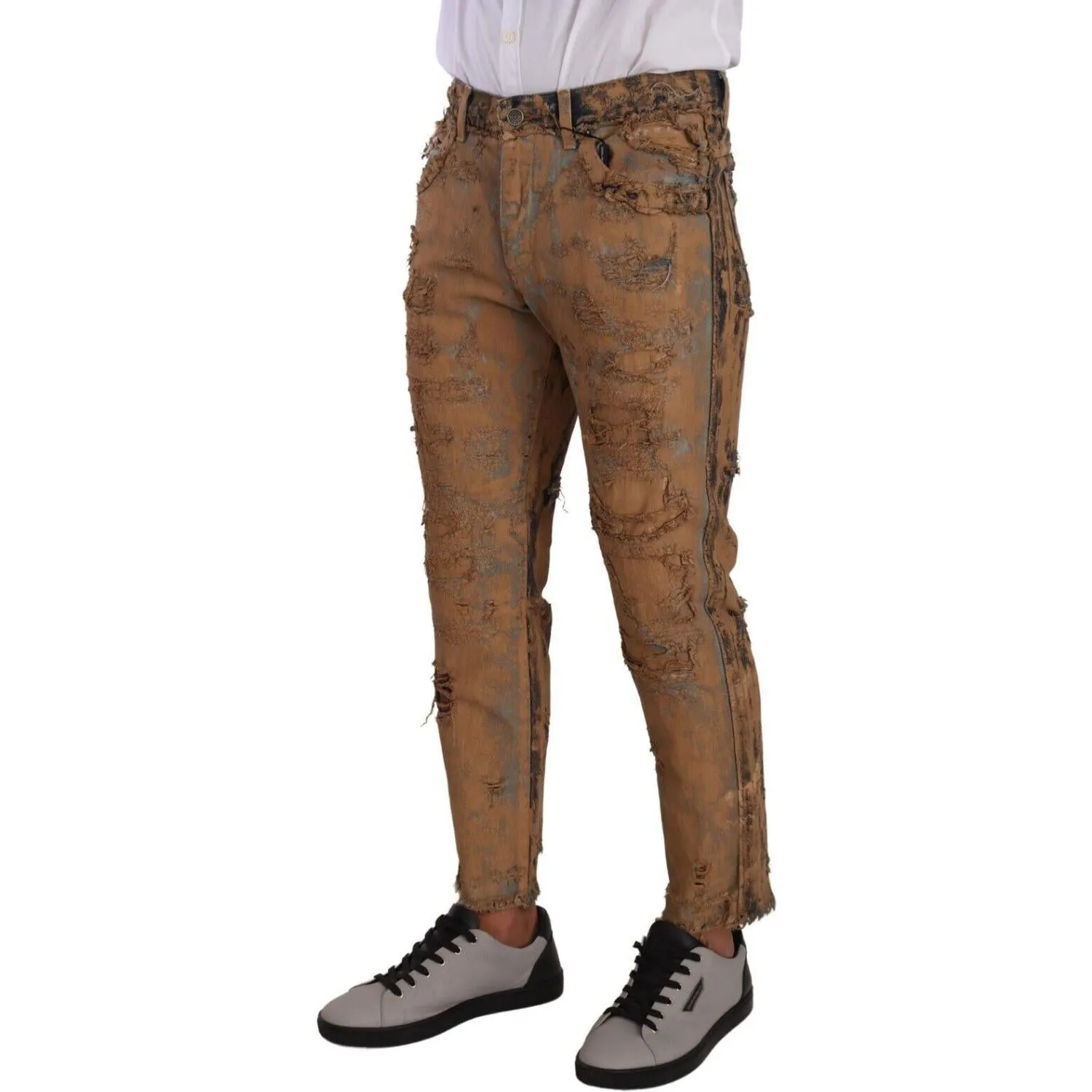 Dolce & Gabbana Authentic Distressed Denim Classic Trousers