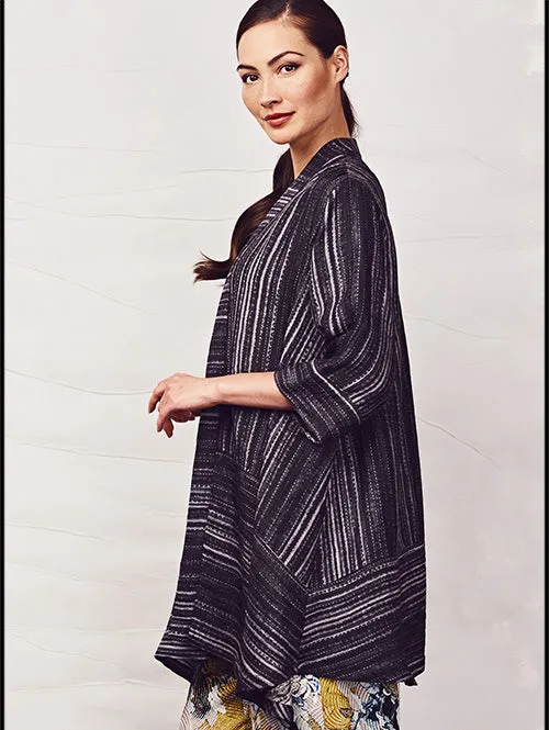 Dressori Striped Swing Kimono Jacket