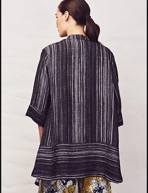 Dressori Striped Swing Kimono Jacket