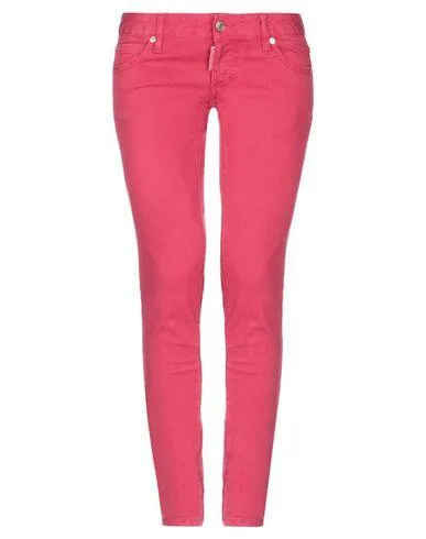 Dsquared2 Women Denim trousers Fuchsia 10 UK