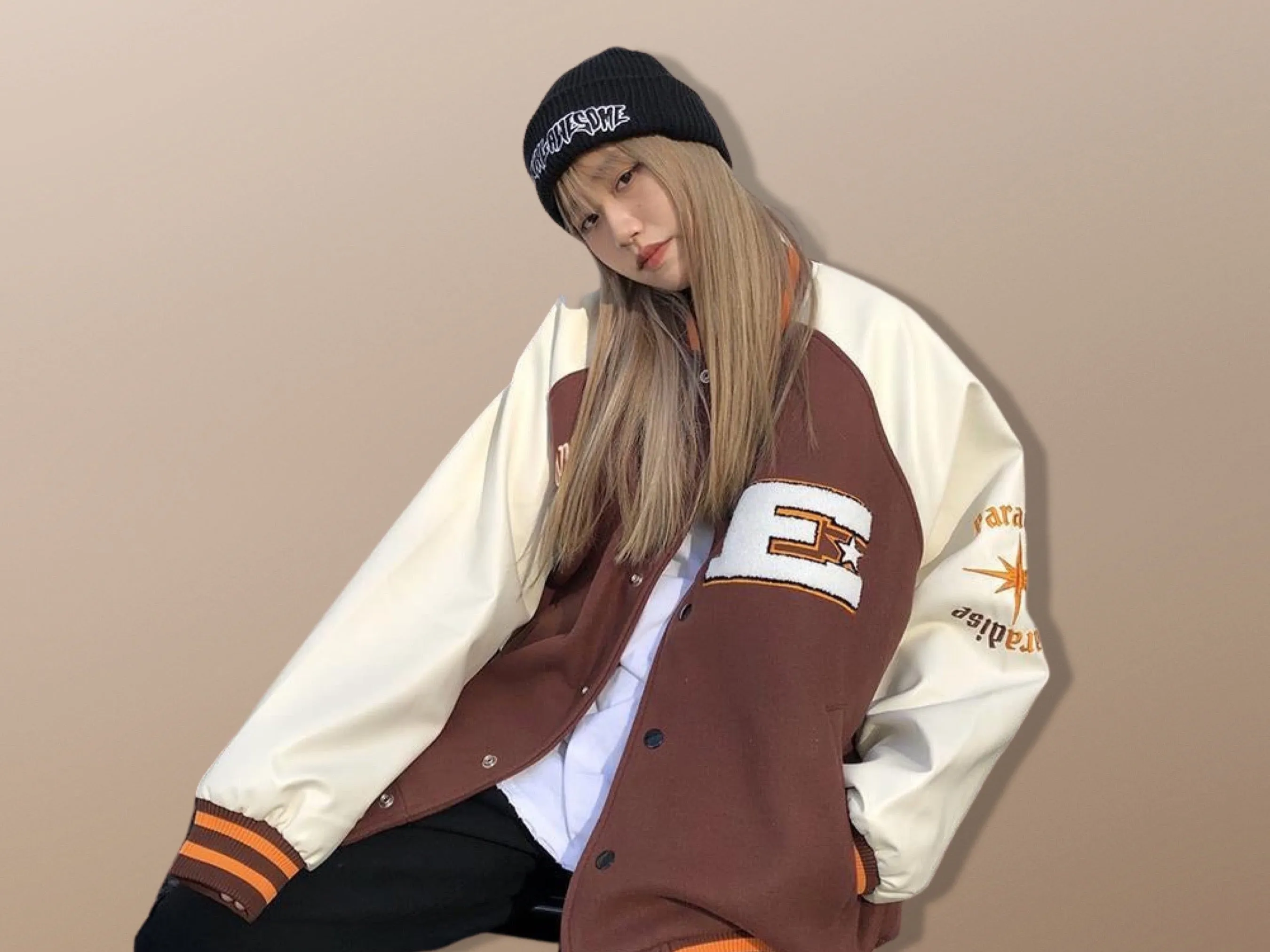 Embroidery Paradise Harajuku Streetwear Goth Baseball Varsity Jacket