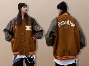 Embroidery Paradise Harajuku Streetwear Goth Baseball Varsity Jacket