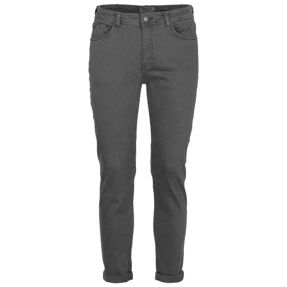 Fred Mello Chic Gray Cotton Denim Pants