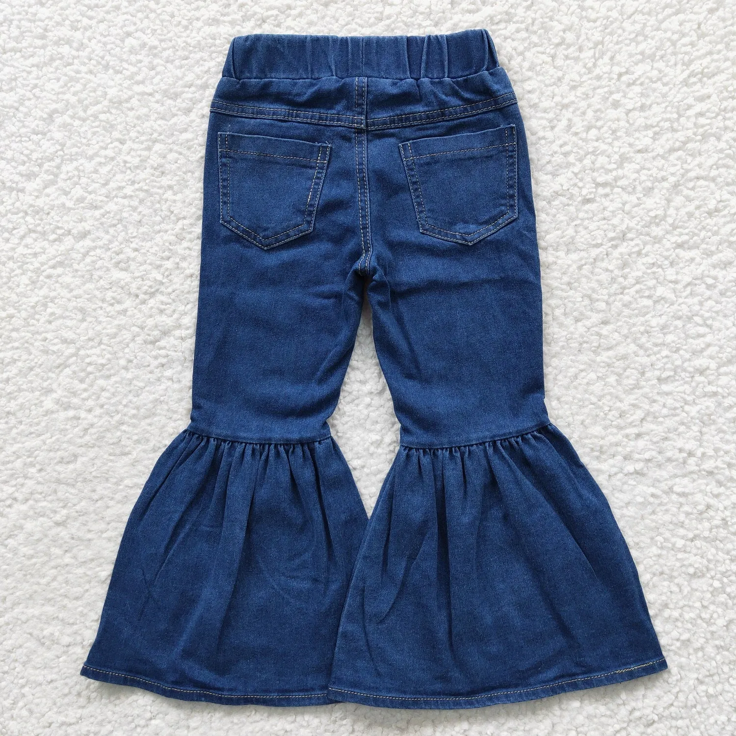 girls navy solid color jeans P0071