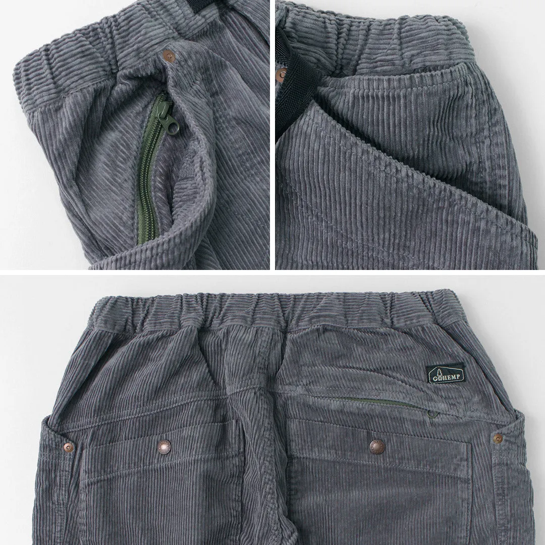 GOHEMP / Hemp Corduroy Traveler Easy Pants Wide Tapered