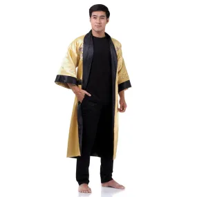 Gold Kaida Reversible Dragon Kimono Robe for Men