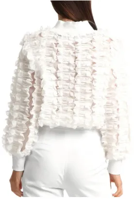 Gracia Frilled Mesh Jacket