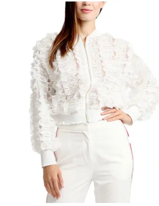 Gracia Frilled Mesh Jacket