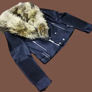 Heavy Fur Real Fox Fur Jacket For  Women's Leather Jacket