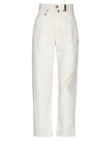 High By Claire Campbell Women Denim trousers Ivory 8 UK