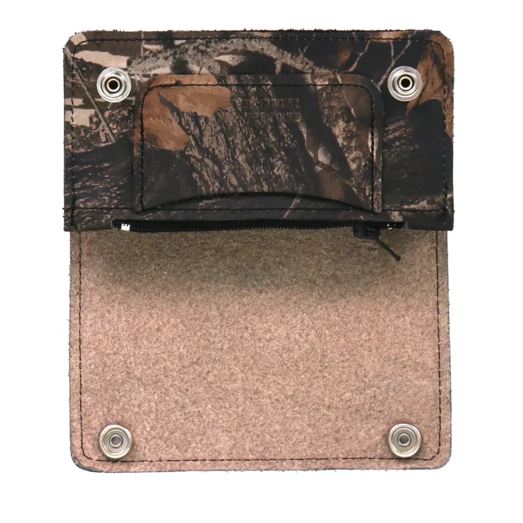 Hunting Camo 6" Bi-fold WLC3002 Leather Bi-Fold Wallet with Chain | Hot Leathers