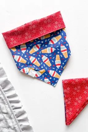 Ice Cream And Stars Reversible Bandana