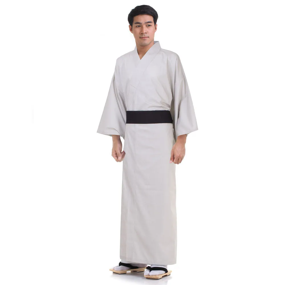 Japanese Black Tengu Yukata Kimono Robe for Men