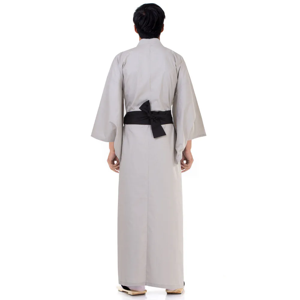 Japanese Brown Kitsune Yukata Kimono Robe for Men