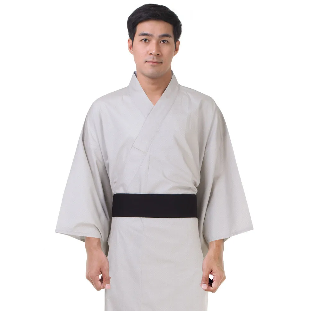 Japanese Brown Kitsune Yukata Kimono Robe for Men