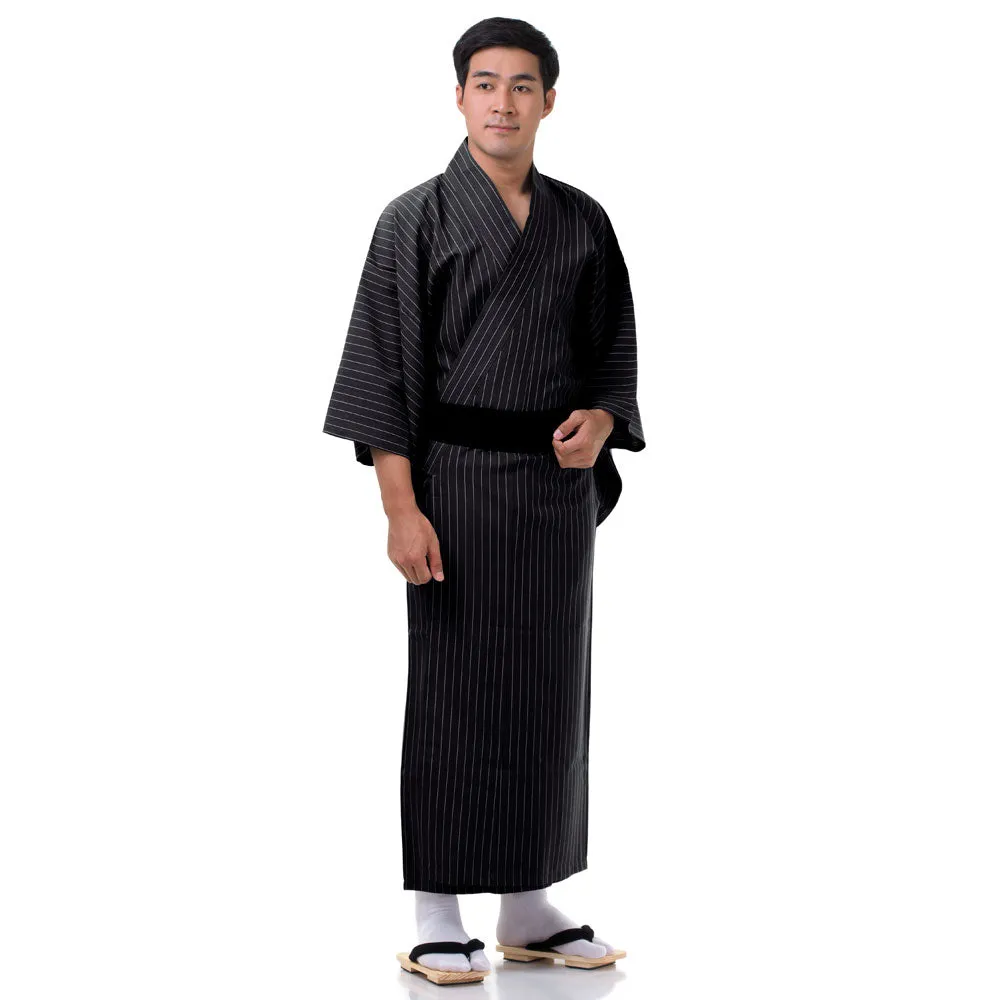 Japanese Cream Raijin Yukata Kimono Robe for Men