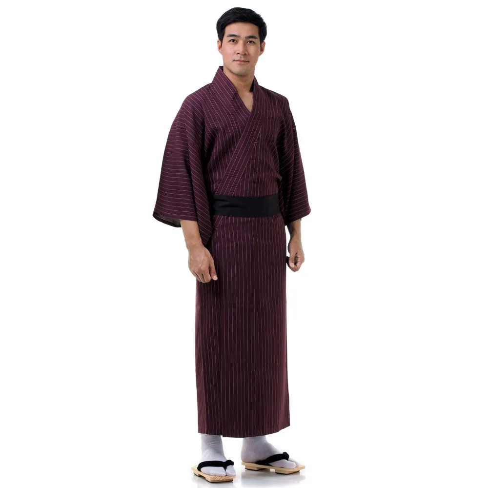 Japanese Cream Raijin Yukata Kimono Robe for Men