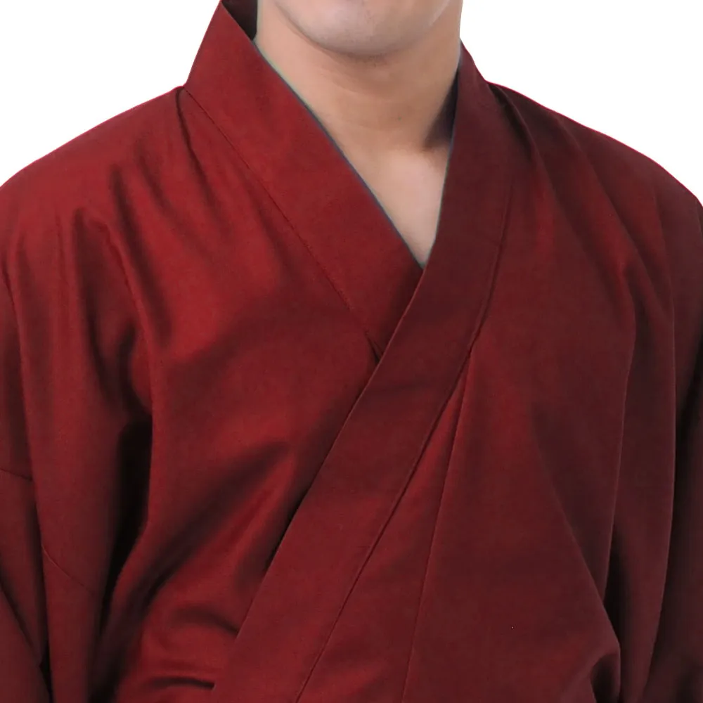 Japanese Red Samurai Yukata Kimono Robe for Men